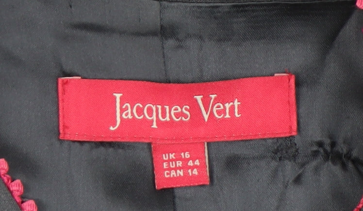 Jacques Vert Womens Grey Suit Jacket UK 16 Shawl Collar Tailored