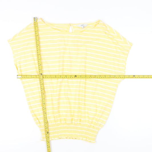 Womens UK Size 10 NEXT Yellow Basic T-Shirt