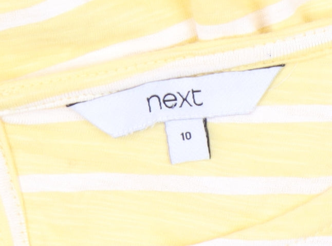 Womens UK Size 10 NEXT Yellow Basic T-Shirt