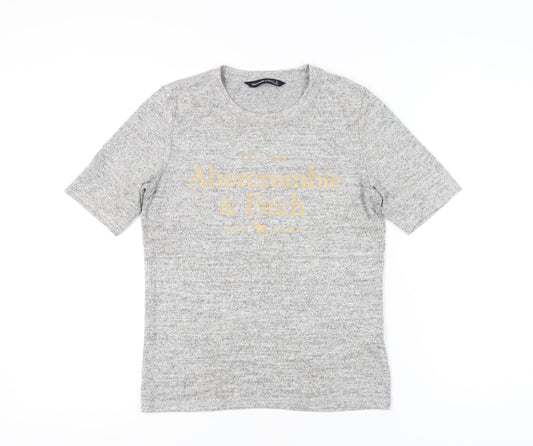 Womens UK Size S Abercrombie & Fitch Grey Basic T-Shirt