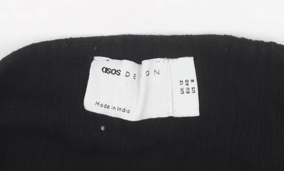 Womens UK Size 12 ASOS One-Piece Black Playsuit