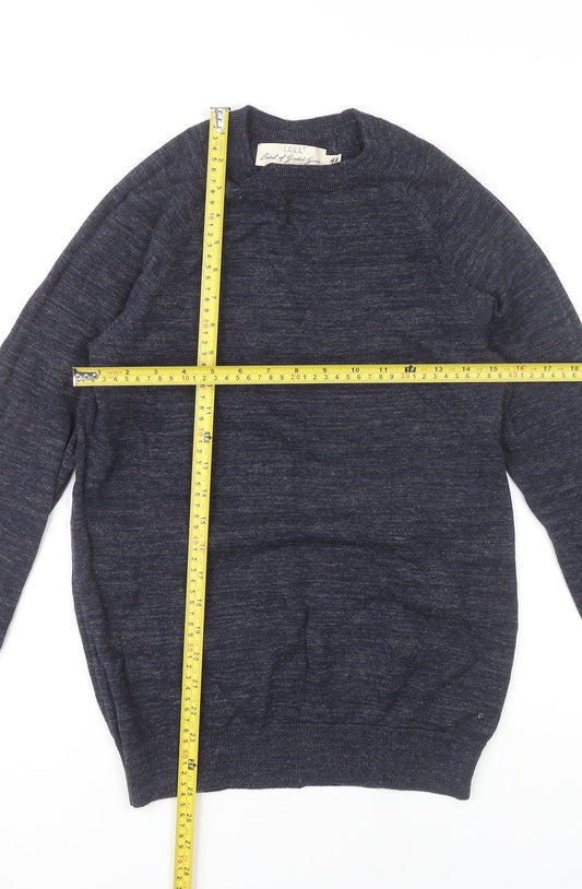 H&M Men’s Blue XS Cotton Crew Neck Jumper Pullover Knitwear