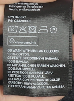 H&M Men’s Blue XS Cotton Crew Neck Jumper Pullover Knitwear