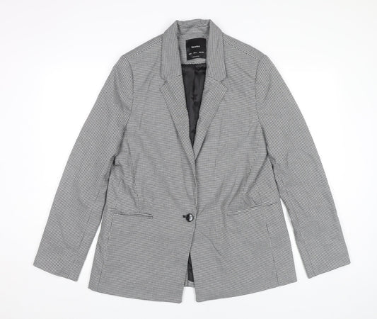 Womens UK Size L Bershka Regular Black Blazer