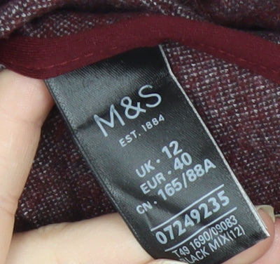 Womens UK Size 12 Marks and Spencer Grey Overcoat