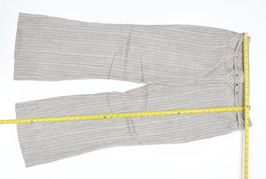 Next Womens Beige Striped Straight Trousers Size 12 Regular