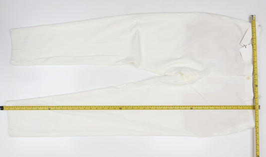 Zara Men White Slim Fit Dress Trousers Size 34 Waist Formal Pants