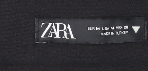 Womens UK Size M Zara Regular Fit Business Workwear Casual Black Trousers