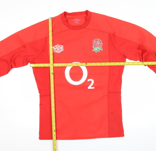 Umbro Men’s Red England Rugby Long Sleeve Jersey Top S
