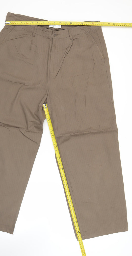 Womens UK Size 16 ASOS Regular Fit Chino Brown Trousers