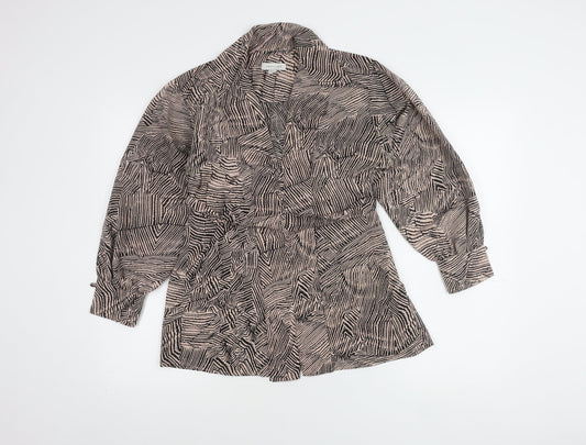 Womens UK Size 10 Topshop Multicoloured Wrap Blouse