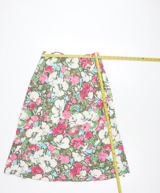 Marks and Spencer Women’s Multicoloured Floral A-Line Skirt Size 10