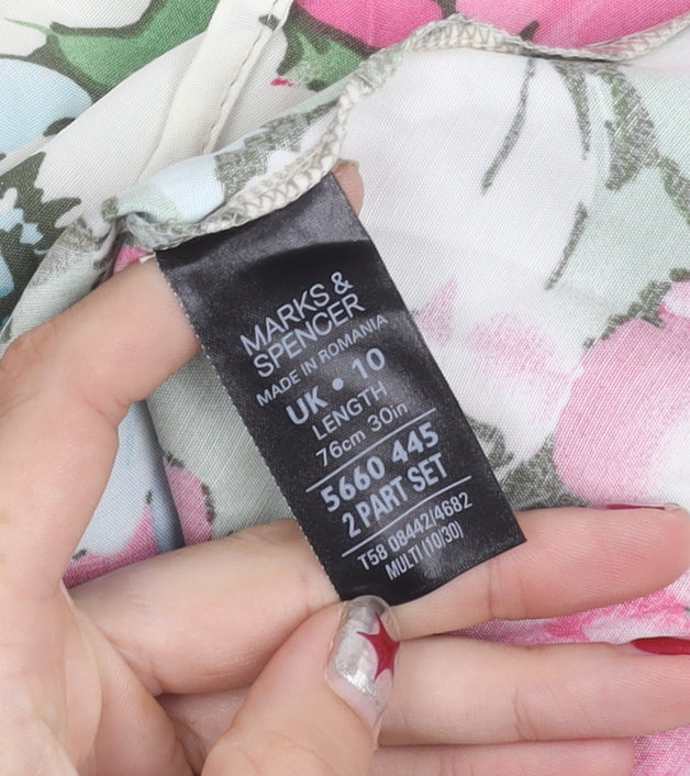 Marks and Spencer Women’s Multicoloured Floral A-Line Skirt Size 10