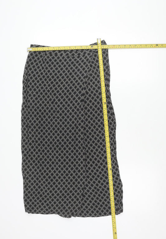 Debenhams Womens Black Size 12 Pencil Skirt Viscose Workwear