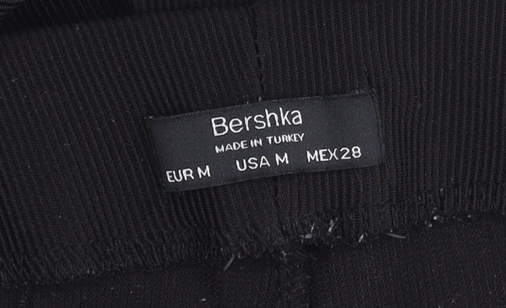 Bershka Womens Black Size 12 Flared Trousers Regular Fit