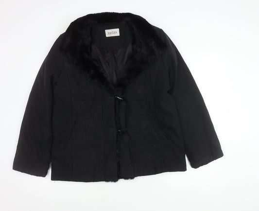 Womens UK Size 12 Eastex Black Overcoat