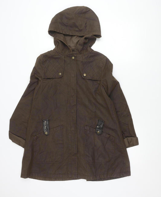 Womens UK Size 10 ASOS Brown Parka Coat