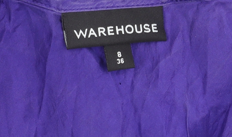 Womens UK Size 8 Warehouse Purple Basic Blouse