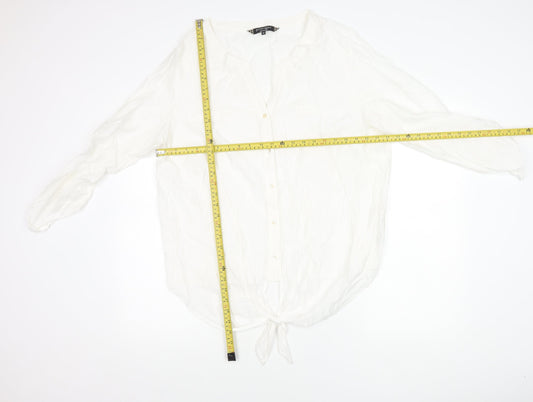 Womens UK Size 20 Principles by Ben de Lisi White Tunic Button-Up