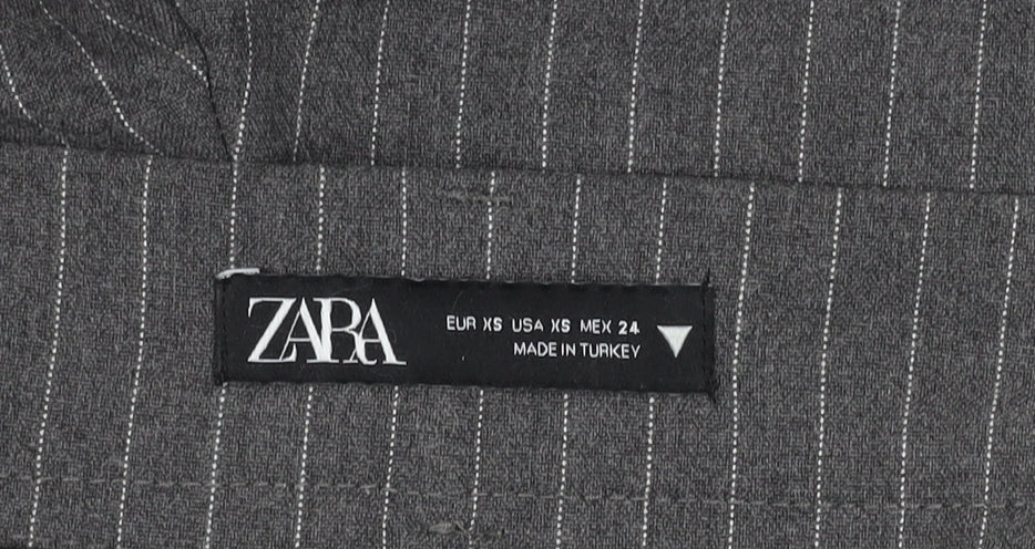 Womens UK Size XS Zara Regular Fit Business Casual Workwear Grey Trousers