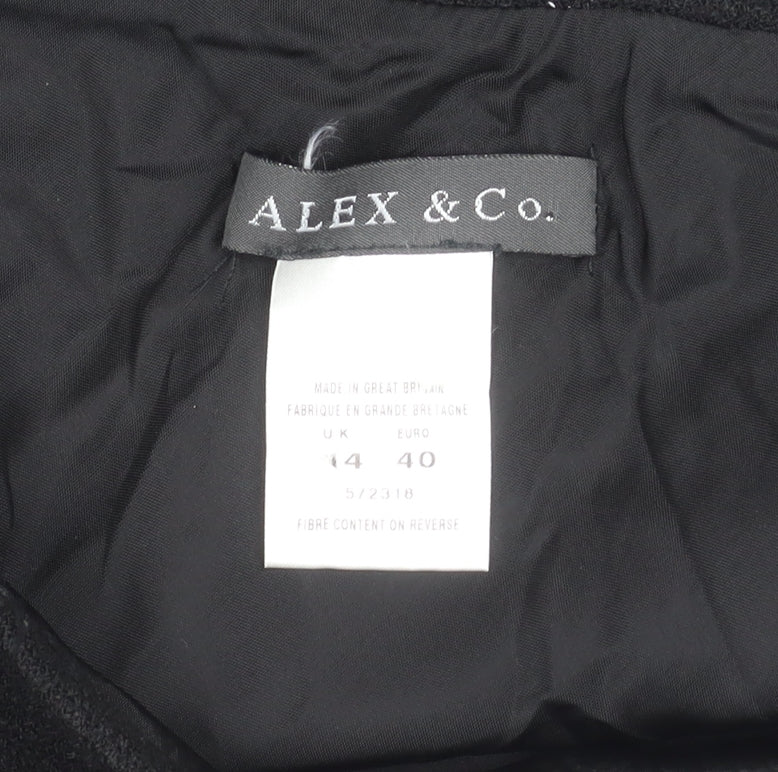 Alex & Co Women’s Black Wool Blend Pencil Skirt Size 14