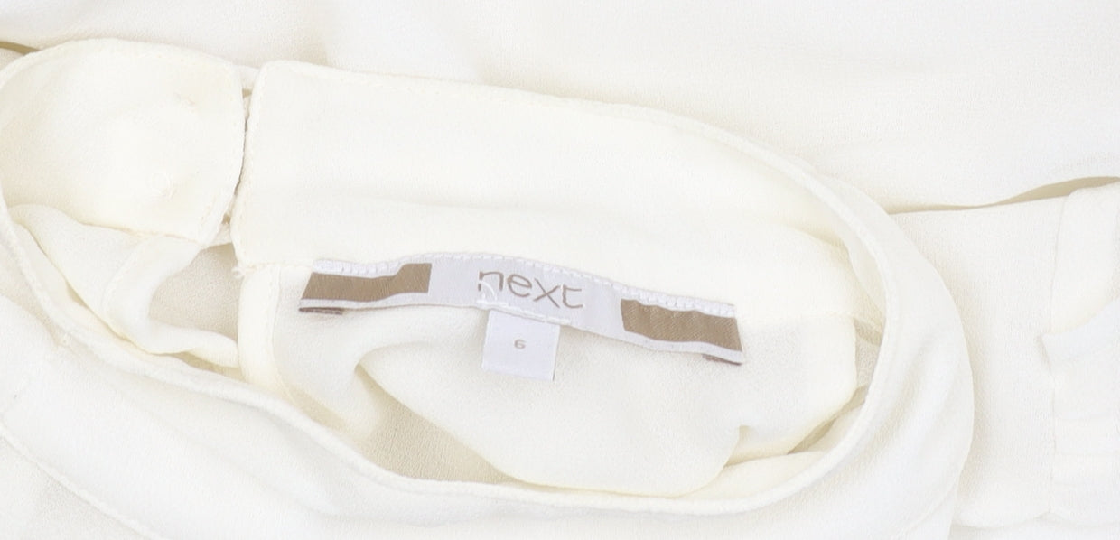 Womens UK Size 6 NEXT Ivory Tunic Blouse