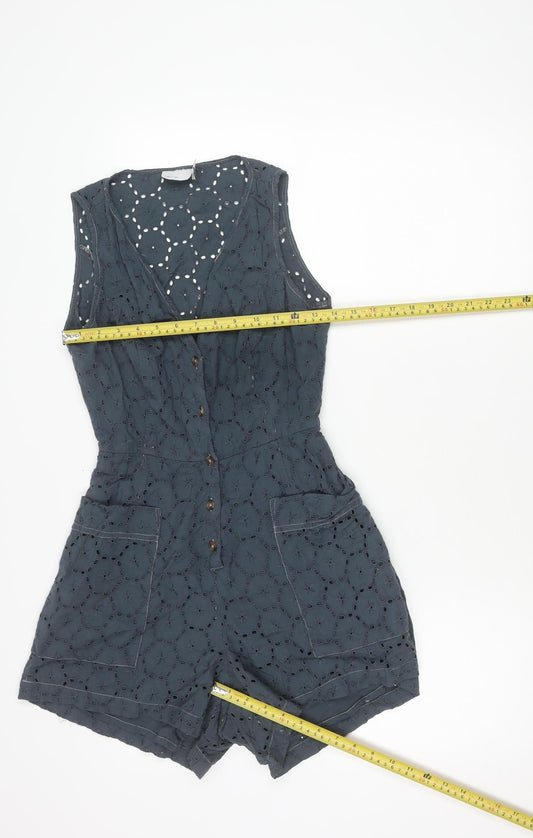 Womens UK Size 10 ASOS Design One-Piece Grey Playsuit