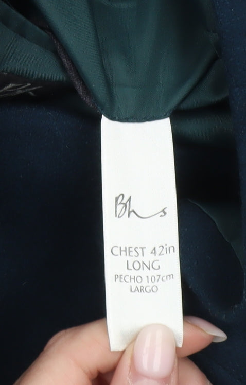 Mens UK Size 42 BHS Regular Blue Suit Jacket