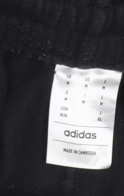 Adidas Men’s Black Jogger Trousers M Cotton Blend Sportswear