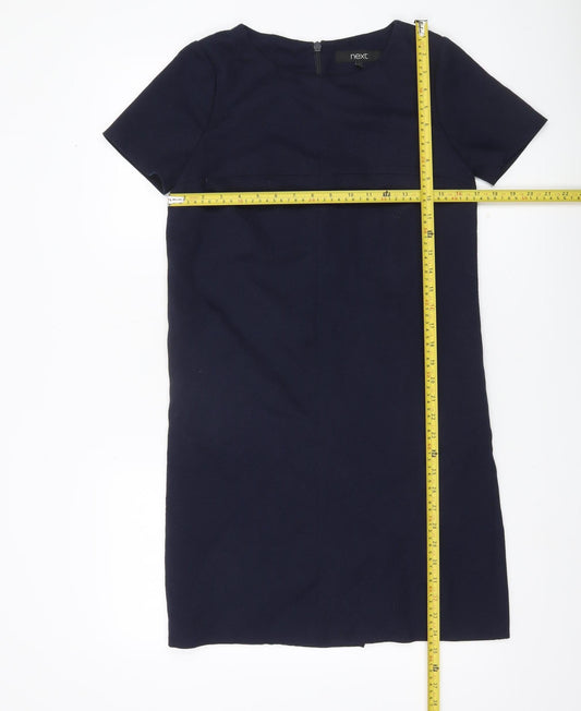 Next Women’s Navy Blue Shift Dress Size 6 Short Sleeve Workwear