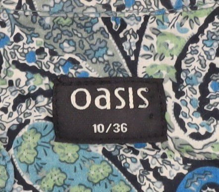 Womens UK Size 10 Oasis Multicoloured Tunic Blouse