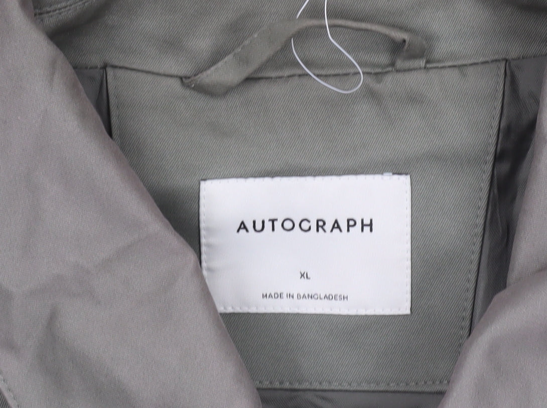 Marks and Spencer Autograph Men's Green XL Casual Zip Jacket