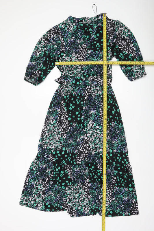 Nutmeg Women’s Multicoloured Floral Midi Fit & Flare Dress Size 8