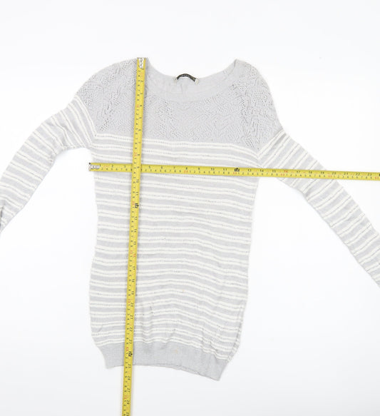 Womens UK Size XS Oasis Grey Pullover Jumper
