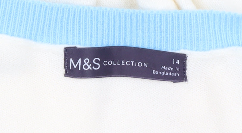 Womens UK Size 14 Marks and Spencer Ivory Pullover Jumper
