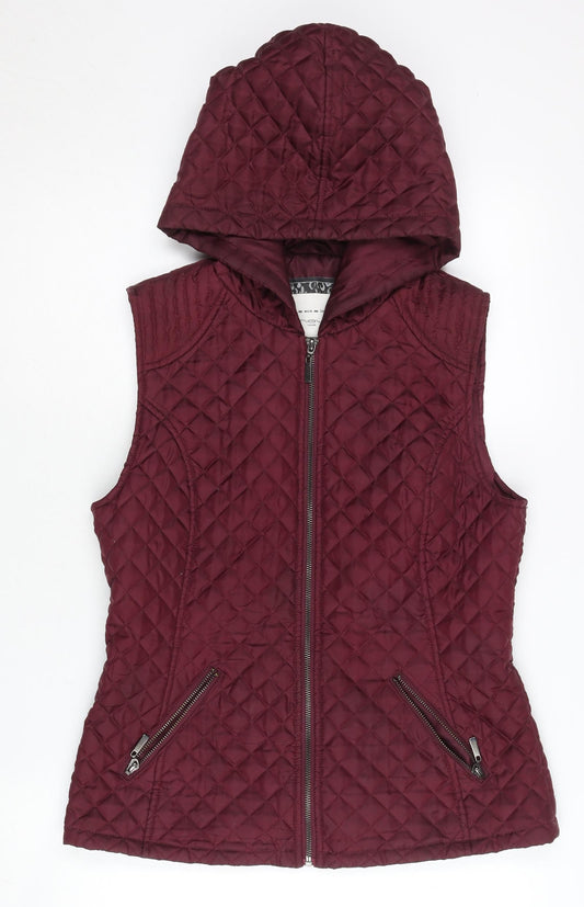 Womens UK Size 12 New Look Red Quilted Coat