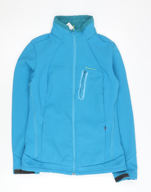 Womens UK Size XS Quechua Blue Soft Shell