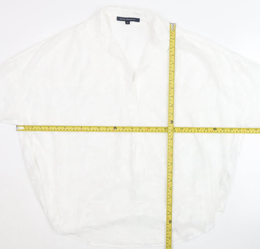 Womens UK Size S French Connection White Tunic Blouse