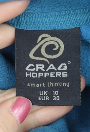 Craghoppers Womens Blue Fleece Sweatshirt UK 10 Half Zip Outdoor Hiking