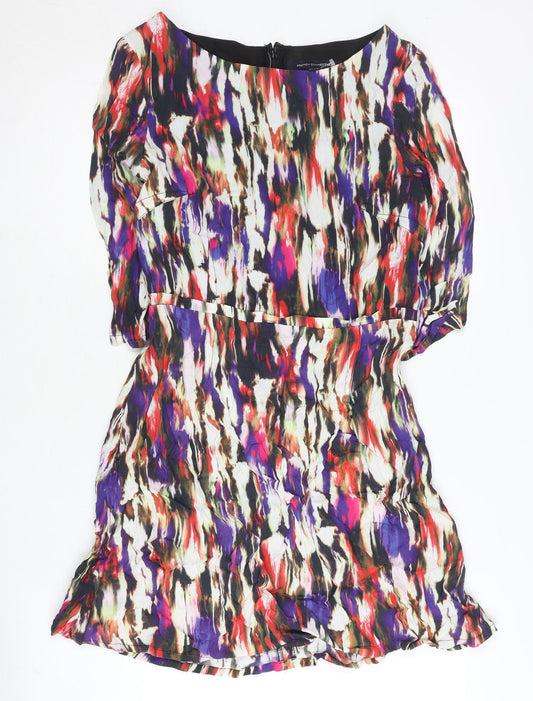 Additional front view of French Connection women’s multicoloured sheath dress, size UK 10