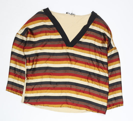 Womens UK Size 12 Mango Multicoloured Tunic Blouse