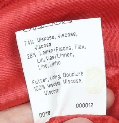 Betty Barclay Womens Red Blazer Jacket Size 10 Single Breasted