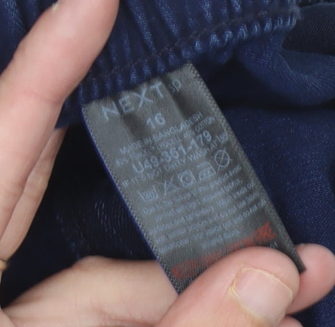 Next Women’s Blue Size 16 Sleeveless Belted Playsuit