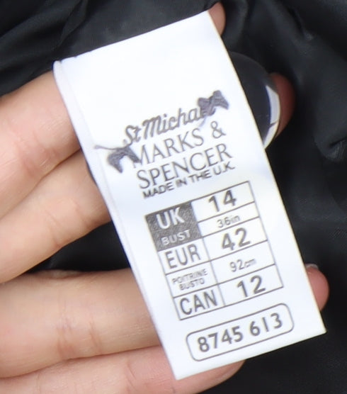 Marks and Spencer Women Grey Wool Blend Suit Jacket UK 14