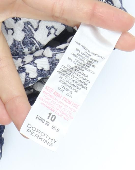 Dorothy Perkins Women’s Blue Floral Jumpsuit Size 10 Sleeveless