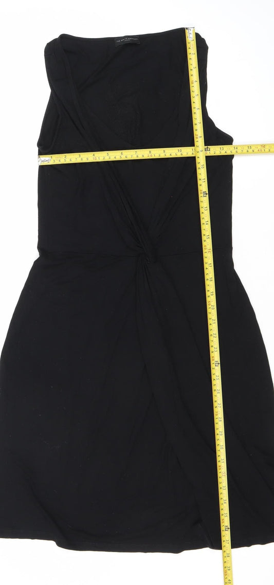 The White Company Women’s Black Sheath Knee Length Dress M Viscose Blend