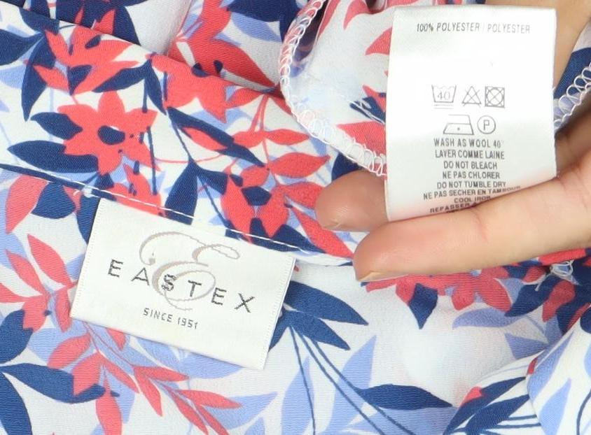 Eastex Womens Multicoloured Floral Shirt Dress Size 14 Knee Length