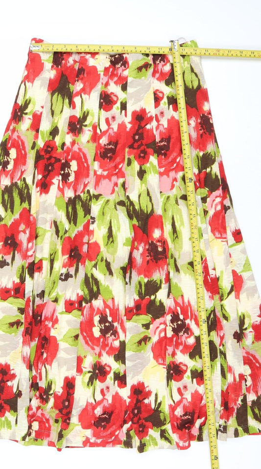 Marks and Spencer Women’s Multicoloured Floral A-Line Skirt Size 12