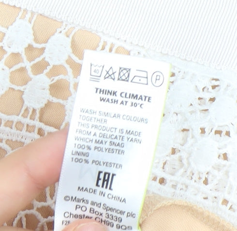 Marks and Spencer Women’s Ivory A-Line Lace Skirt Size 10