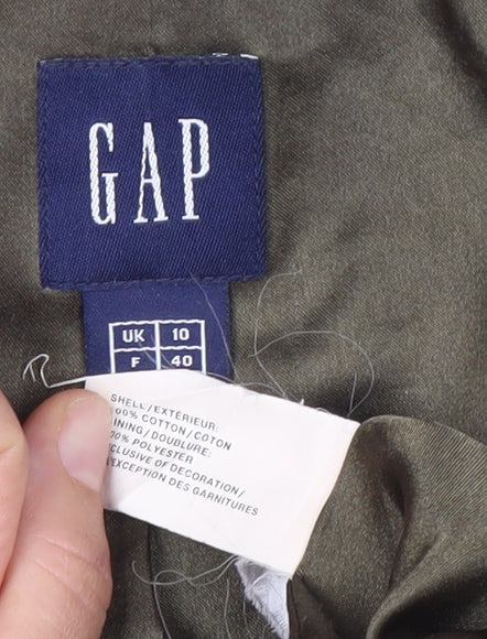 GAP Women’s Brown Blazer Jacket Size 10 UK Regular Fit Cotton Blend